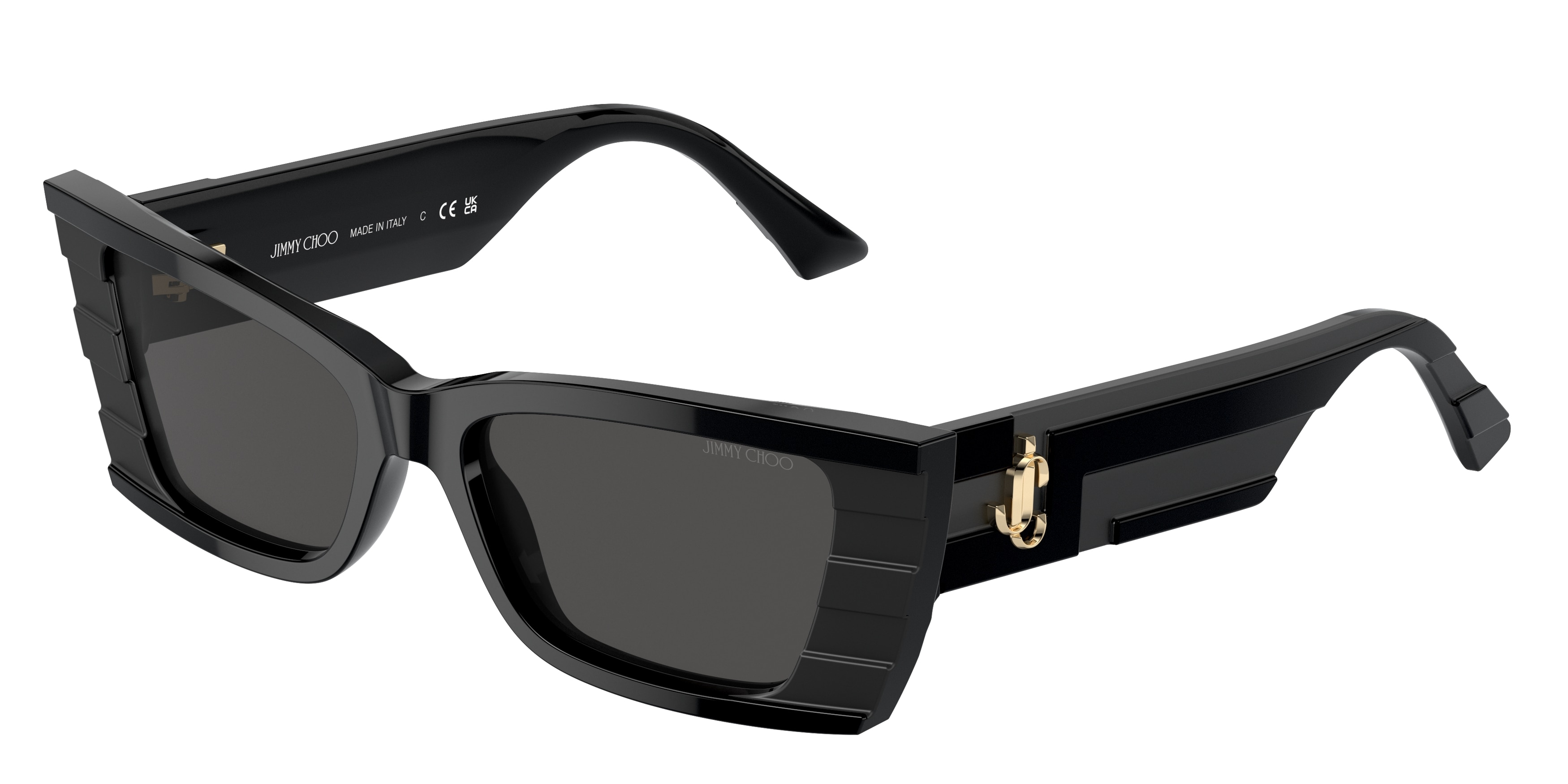 Jimmy Choo Woman JC5009 500087 Sunglasses Acetate Black Grey Squared Normal-image